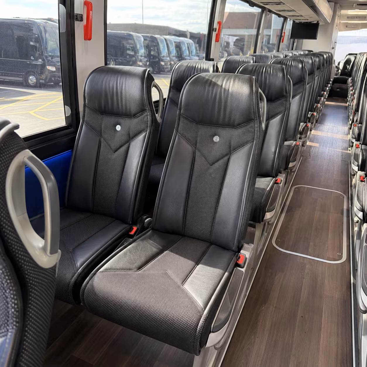 Overland Park Airport Shuttle & Transportation party bus interior