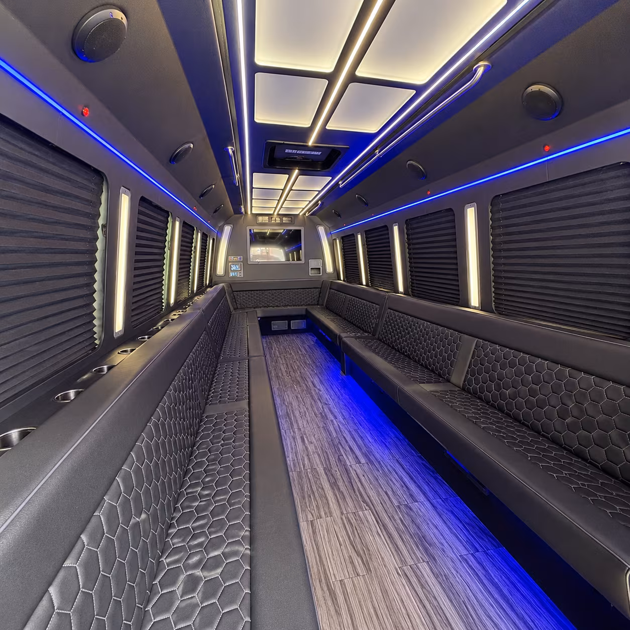 Overland Park Bachelor & Bachelorette Transportation party bus interior