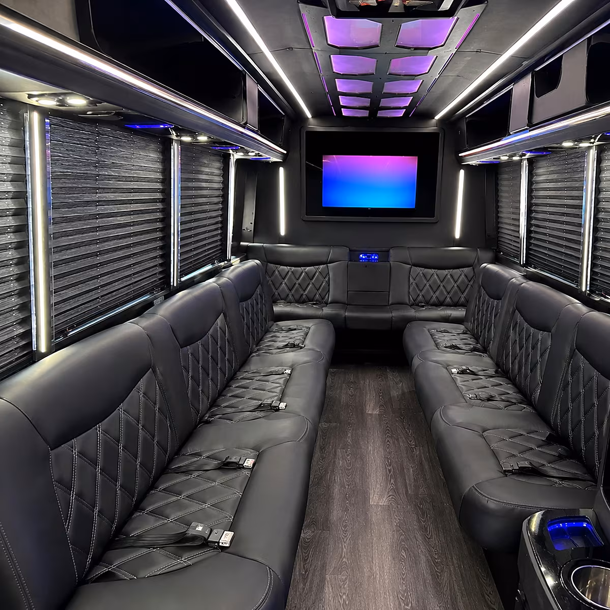 Overland Park Concert & Music Festival Transportation party bus interior