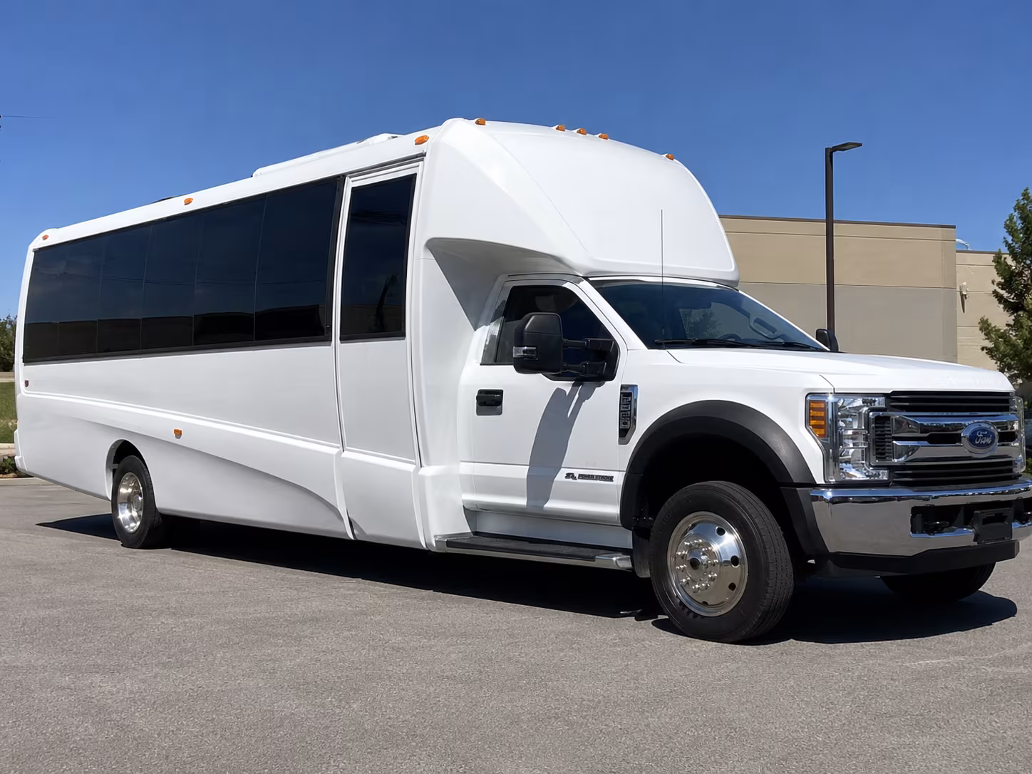 Overland Park Corporate Transportation party bus exterior