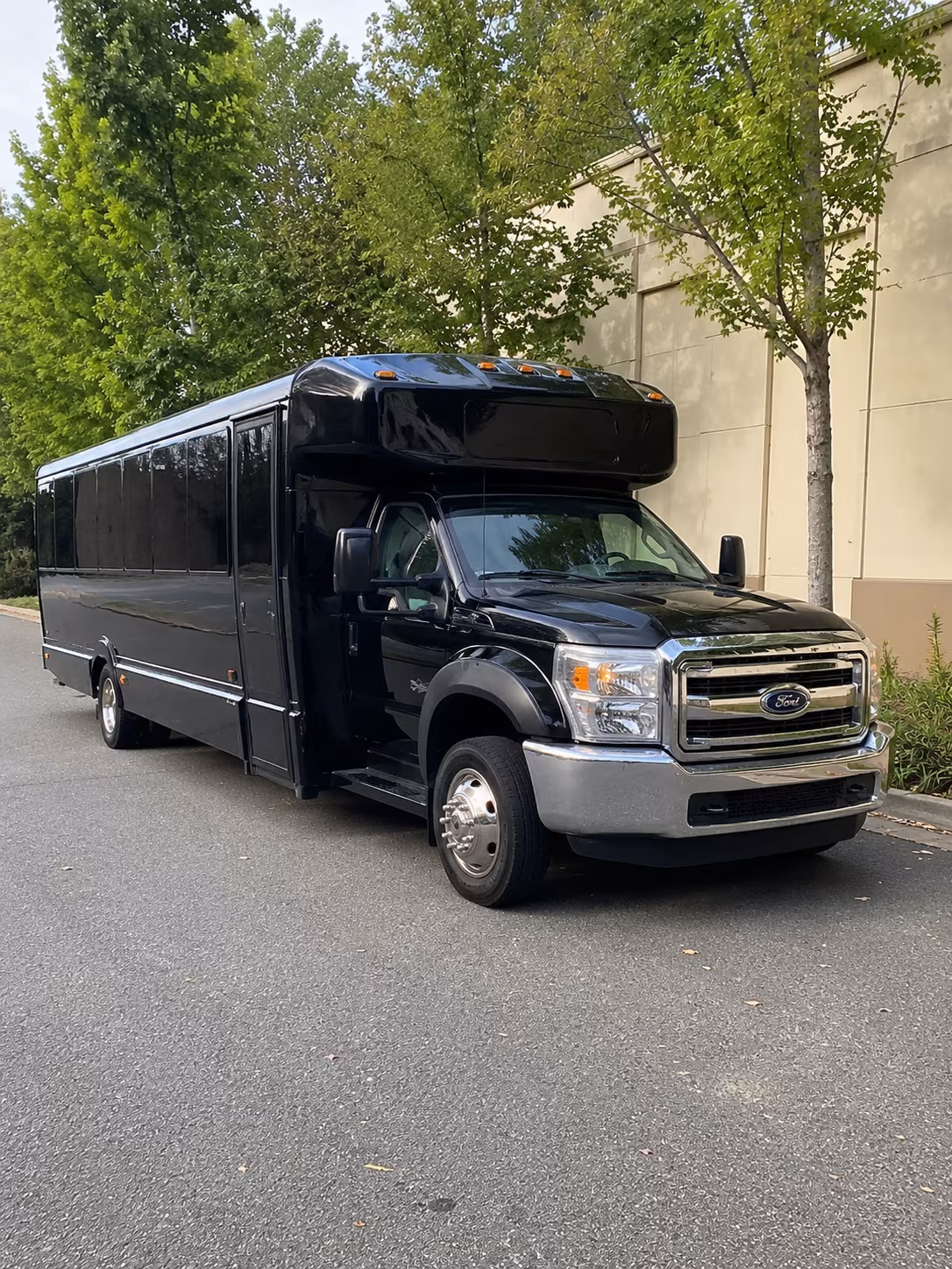 Overland Park Private Event Transportation party bus exterior