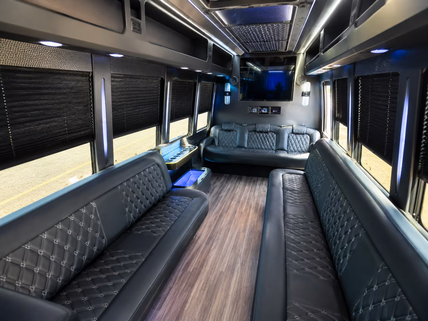 Overland Park Private Event Transportation party bus exterior
