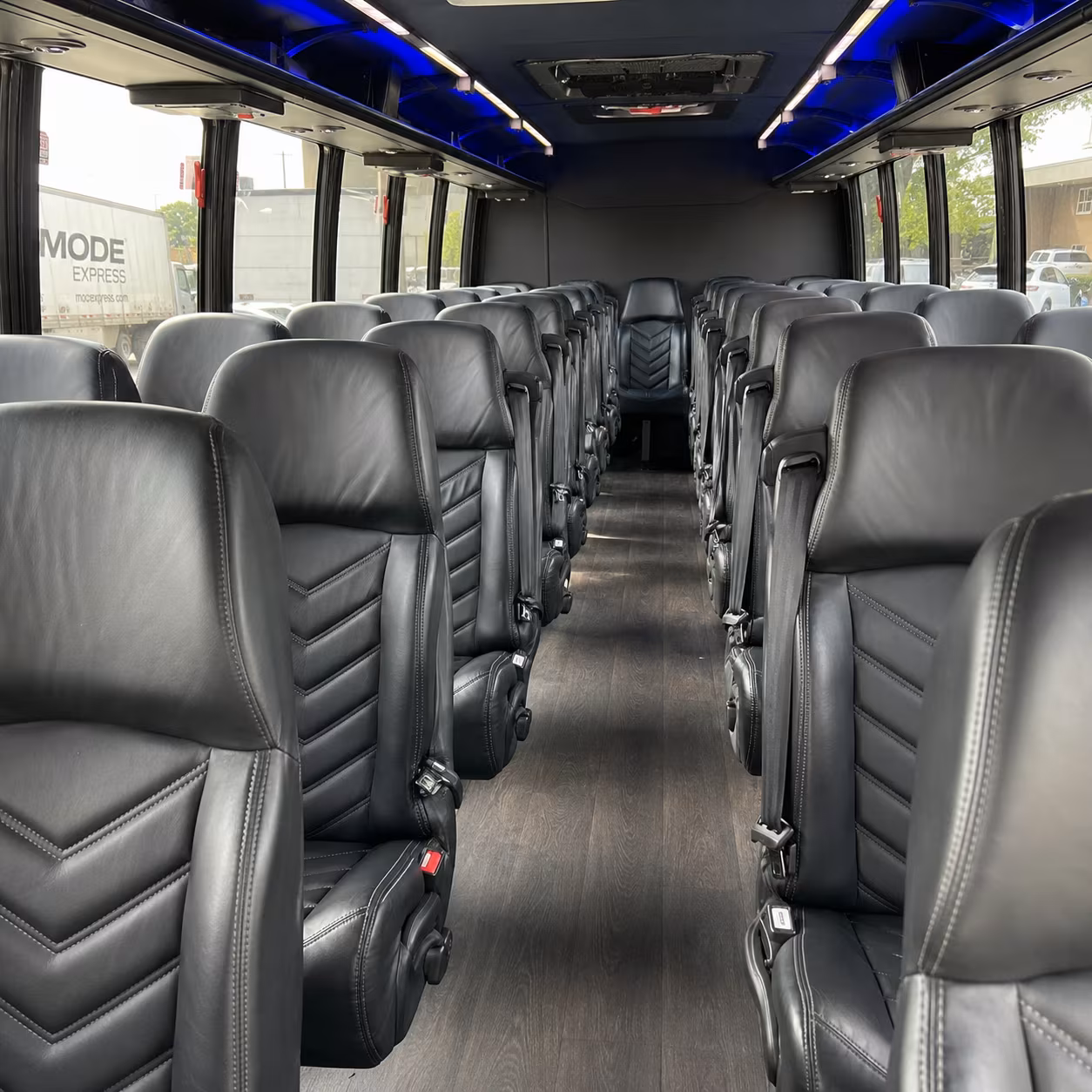 Overland Park School Event Transportation party bus exterior