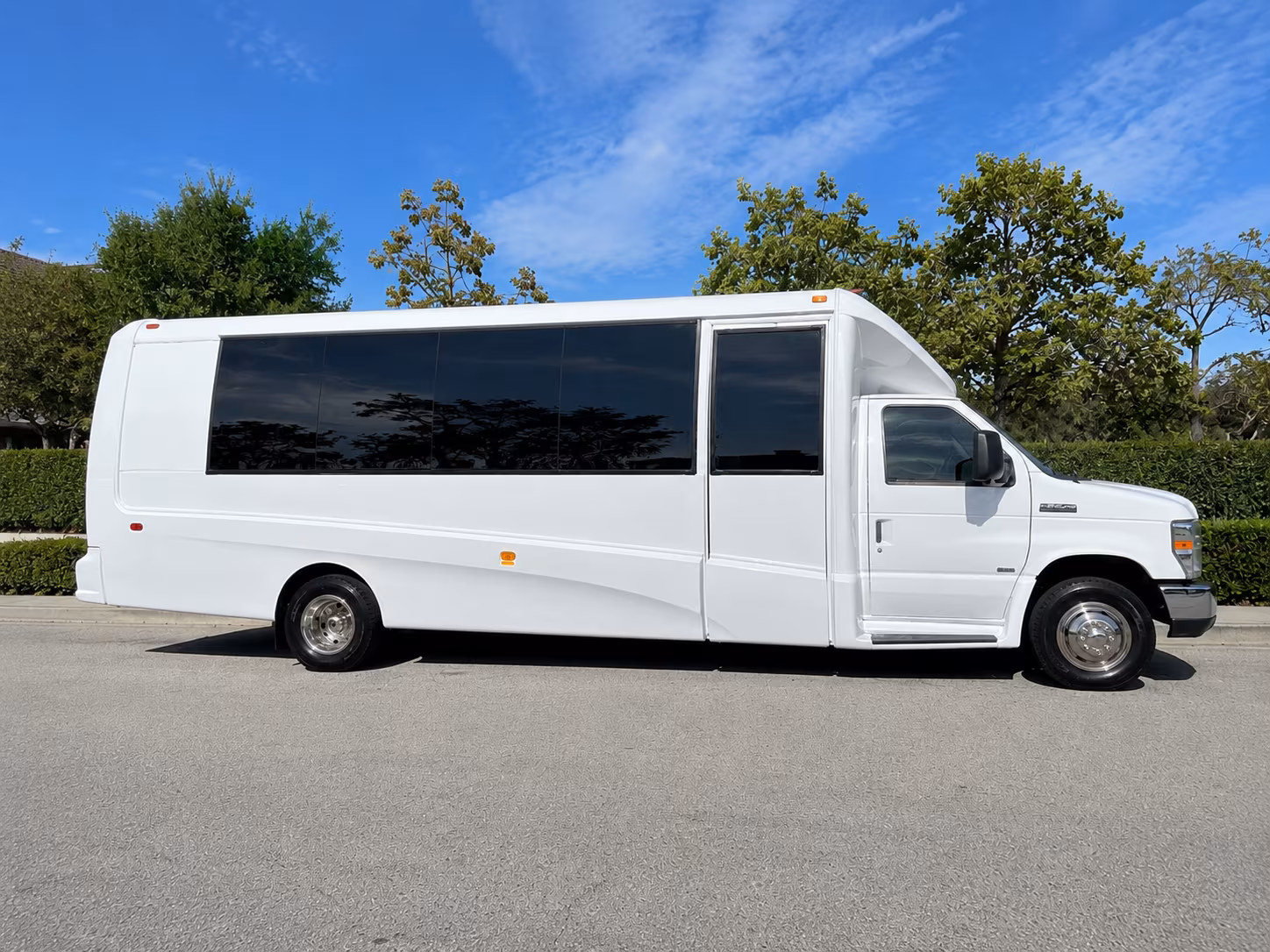 Overland Park School Event Transportation party bus exterior