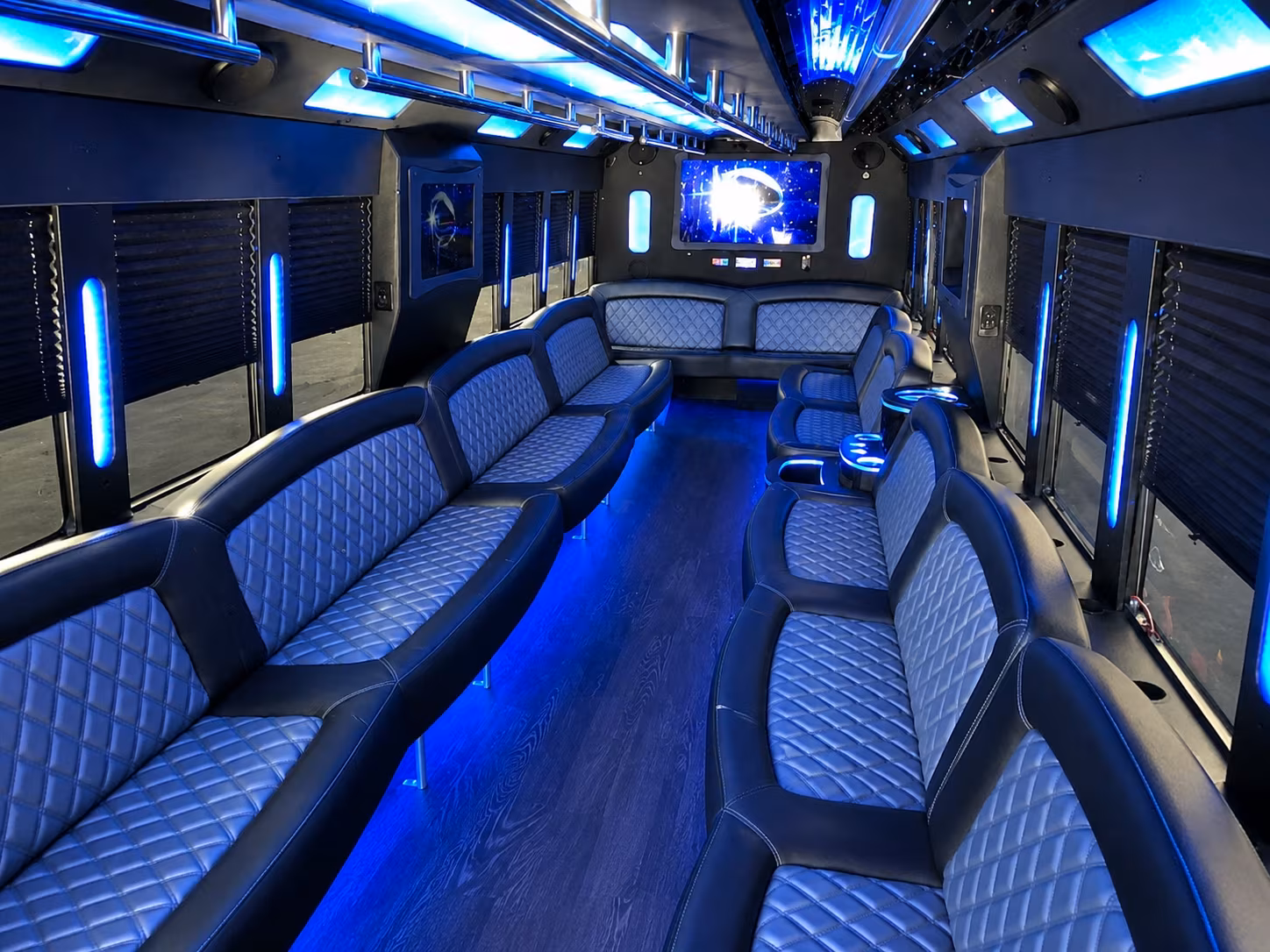 Overland Park Sporting Event Transportation party bus exterior