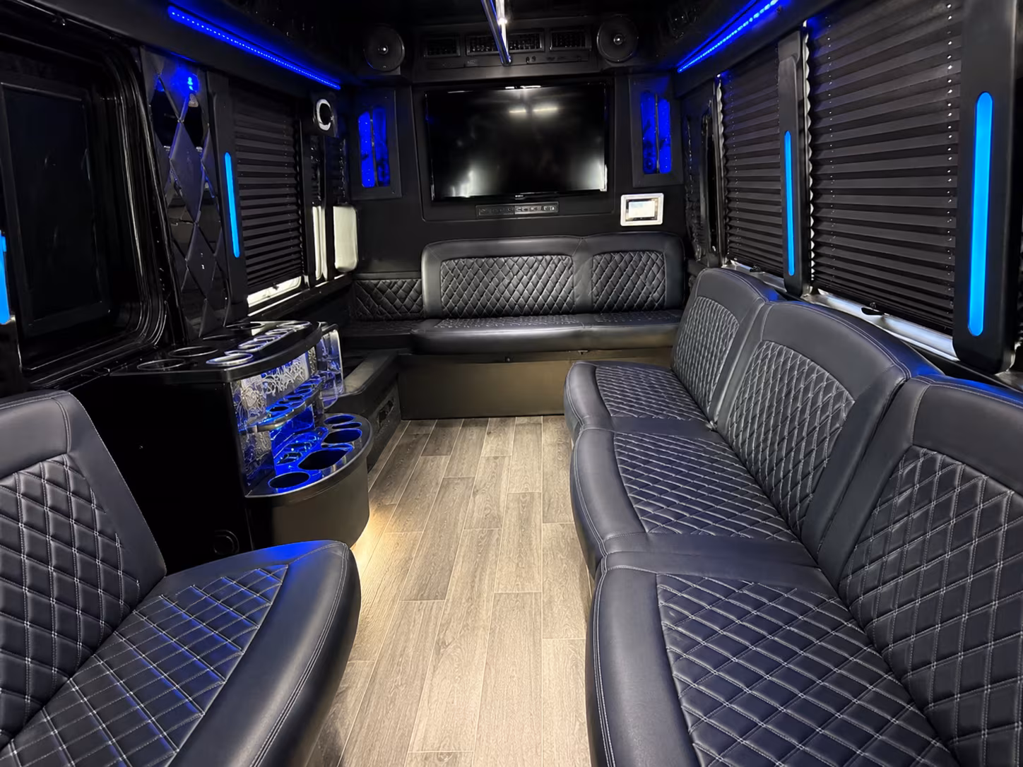 Overland Park Sporting Event Transportation party bus exterior