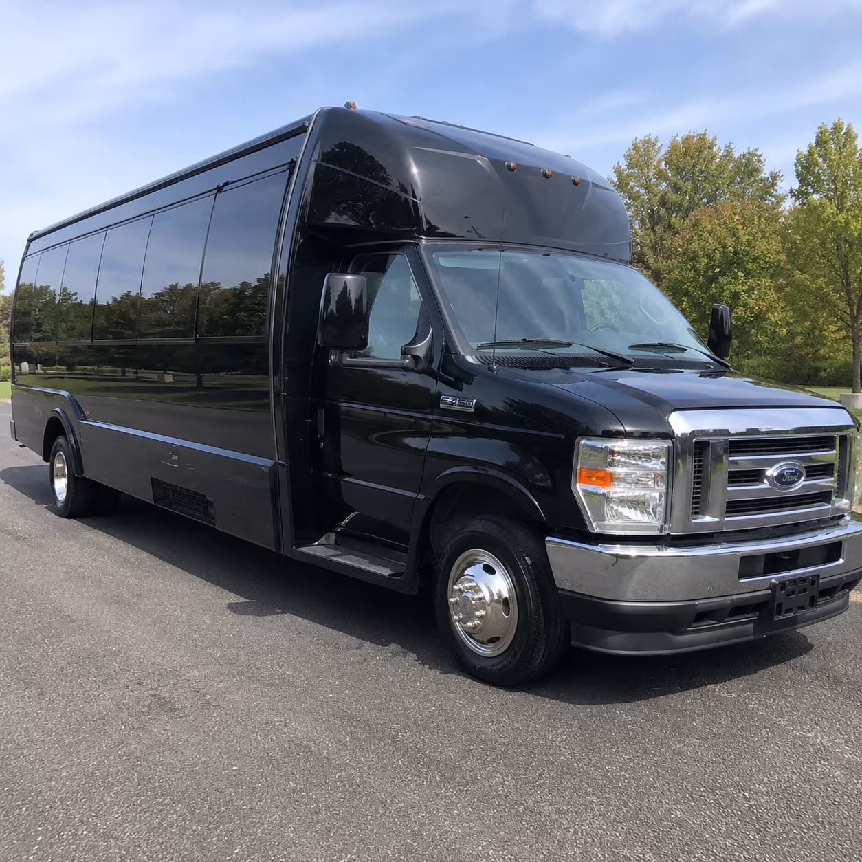 Overland Park Sporting Event Transportation party bus exterior