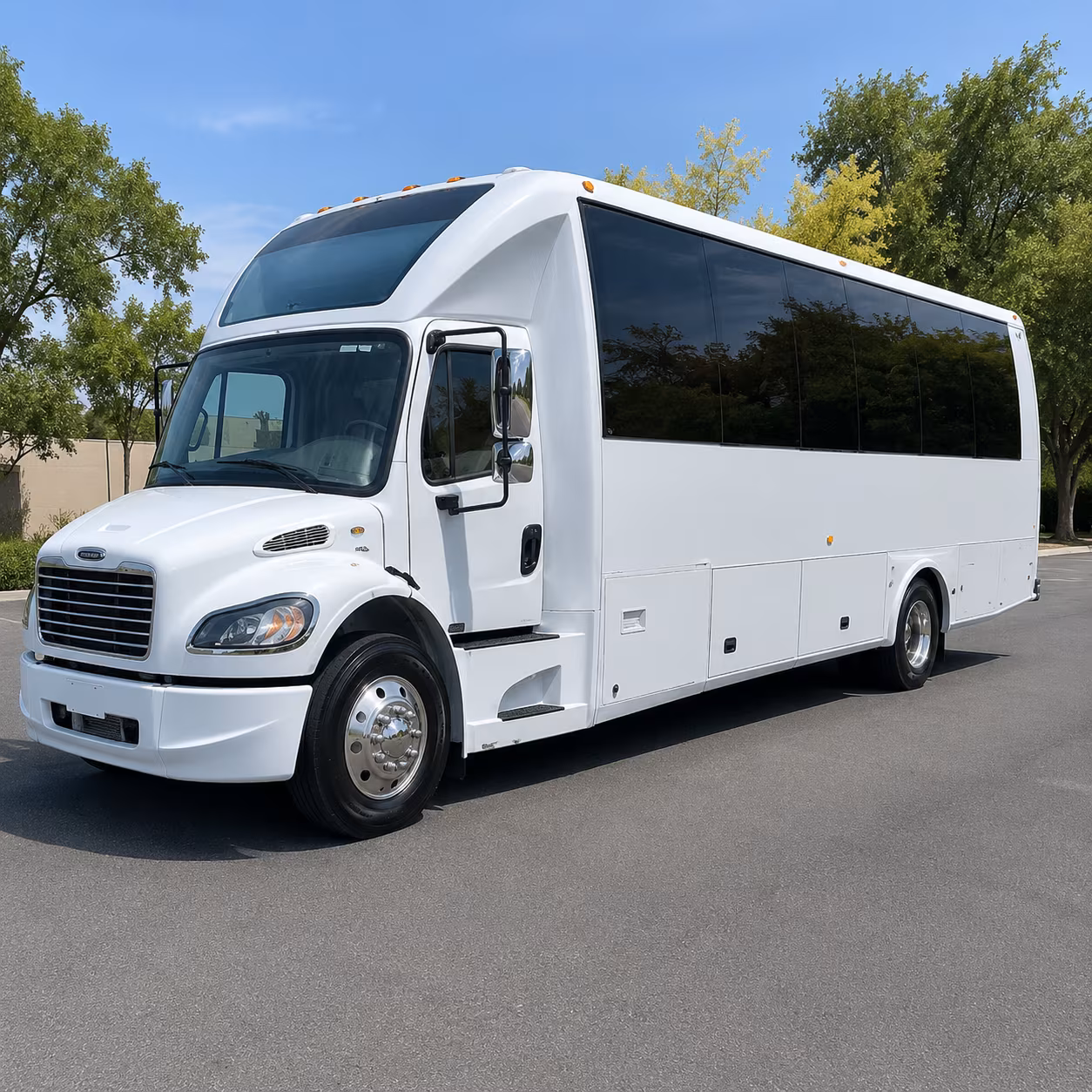 Overland Park Wedding Transportation party bus exterior